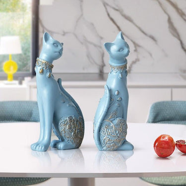 Flower Cat Decorative Resin Statue Figurines KittyNook Cat Company